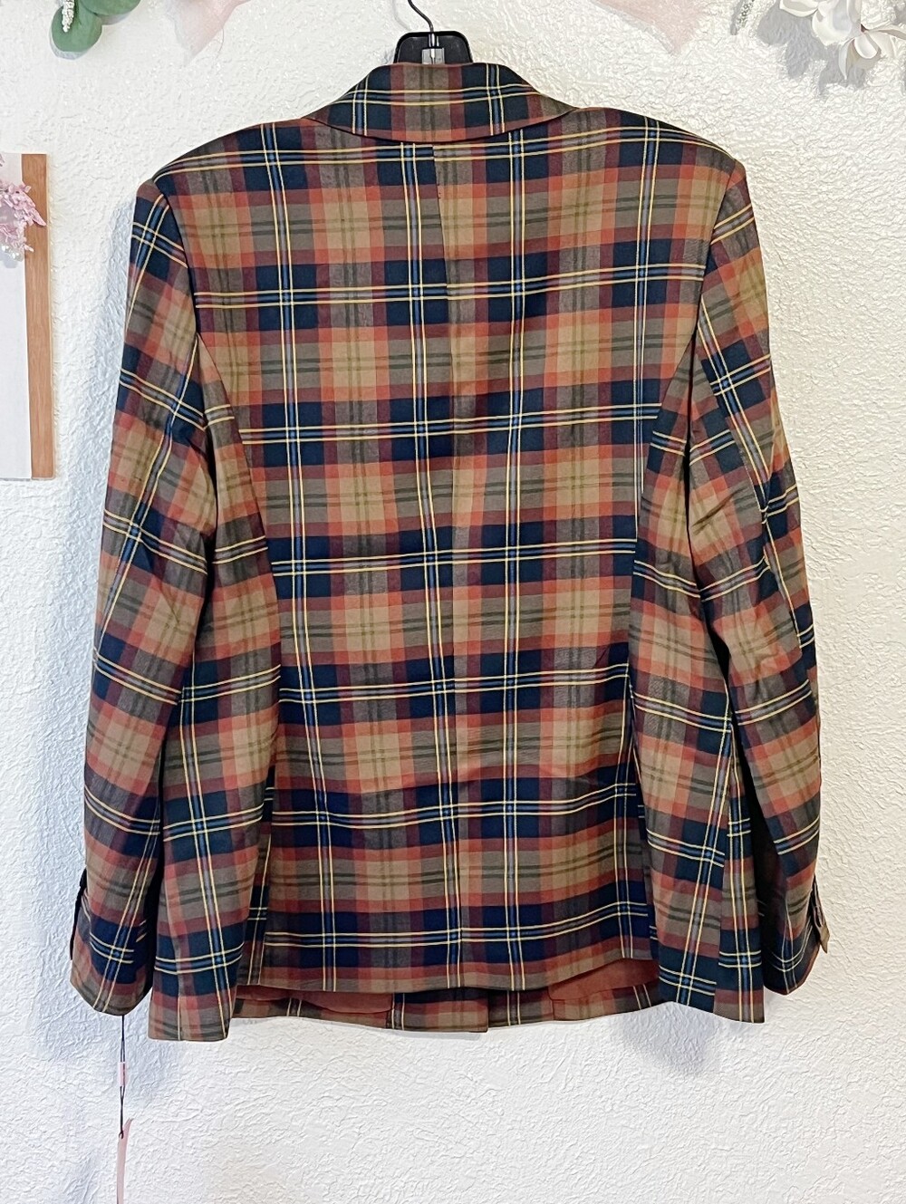 NWT Avec Les Filles Autumn Plaid Hourglass Blazer - Picture 9 of 14